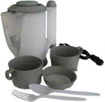 Tarvik, teekannu ja tassi komplekt, hall