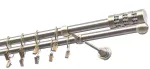 Kardinapuu komplekt Olimp Cylinder Krysztal, 200 cm, &Oslash; 19 mm, antiikne kuld v.