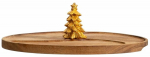 Serveerimisalus Homla Lovdal with golden Christmas tree 242793, &Oslash; 28 cm, Pruun/Kuldne