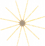 Dekoratsioon, sisseehitatud led valgustusega "T&auml;rn" Rebel LED-valgustusega, 59.5 cm, valge v.