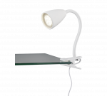 Klambriga laualamp Trio Wanda, GU10, 10W, valge v.