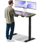 Arvutilaud reguleeritava k&otilde;rgusega Desktronic HomeOne, 120 cm x 60 cm, 119 cm, must v./roheline v.