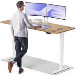 Arvutilaud reguleeritava k&otilde;rgusega Desktronic HomePro, 200 cm x 80 cm, 63 - 128 cm, tamm v./valge v.