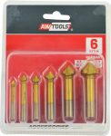 Puuride komplekt AWTools AW42400, metall/plast, hss, silindriline, 6.3 mm x 8 cm