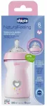 Lutipudel Chicco NaturalFeeling, 350 ml, 6+ kuud, roosa v.