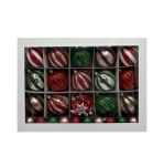 J&otilde;ulupuu m&auml;nguasjade komplekt Christmas Touch Stripes EG01-KS2626, mitmev&auml;rviline, plastik, 50 tk