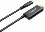 Kaabel Vivolink PROUSBCHDMIMM2-CHARGE HDMI Male, USB Type-C Male, 2 m, must v.