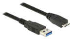 Juhe Delock USB to USB-micro USB 3.0 male, Micro USB male, 1 m, must v.