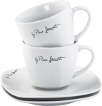 Kohvi- / teeserviis Lamart, portselan, valge v., 4 tk.