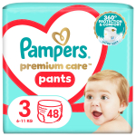 P&uuml;ksm&auml;hkmed Pampers Pants Premium Care, 3 suurus, 6 - 11 kg, 48 tk