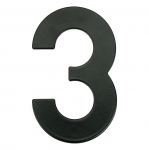 Uksenumber "3" Haushalt MB-3, 14.3 cm x 8.9 cm, metall/raud, matt must v.