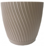 Lillepott Form Plastic Mika 190 10489429, pol&uuml;prop&uuml;leen (pp), &Oslash; 19 cm, pruun v.