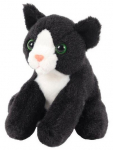 Pehme m&auml;nguasi Beppe Zoo Sitting Cat, valge v./must v., 13 cm