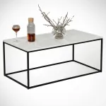 Kohvilaud Kalune Design Cosco, valge v./must v., 95 cm x 55 cm x 43 cm