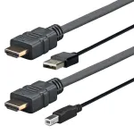 Kaabel Vivolink PROHDMIUSBAB4 HDMI / USB, HDMI / USB-B, 4 m, must v.