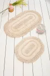 Vannitoamattide komplekt Foutastic Macoroni 351ALS2142, kreemjasvalge, 100 cm x 60 cm