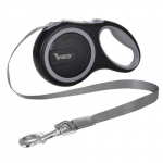 Automaatne jalutusrihm Purlov Automatic Leash XL16304, must v./hall v., 5 m x 11 mm