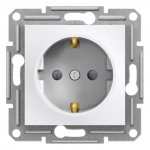 Pistikupesa Schneider Electric Asfora EPH2970221, maandusega, valge