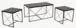Kohvilaudade komplekt Kalune Design Defne, antratsiit v./must v., 45 - 50 cm x 100 cm x 52 cm, 3 tk