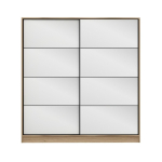 Riidekapp Kalune Design Kale 3173, hele pruun v., 52 cm x 180 cm x 190 cm, peegliga