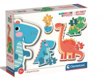 Pusle Clementoni My First Puzzles Dinosaurs, mitmev&auml;rviline, 14 tk
