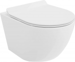 WC-pott, seinapealne Mexen Lena Rimless, kaanega, 360 mm x 480 mm