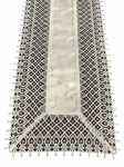 Piklik laudlina ristk&uuml;likukujuline, kreemjasvalge, 60 x 120 cm