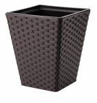 Lillepott Form Plastic Rattan 3860-070, plastik, tumepruun