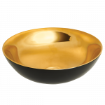 Vannitoa kraanikauss Invena Tinos, keraamiline, 39.5 cm x 39.5 cm x 13.5 cm, kuldne v./must v.