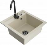 K&ouml;&ouml;givalamu koos kraaniga Mexen Vito, graniit, 49 cm x 52 cm x 21 cm, beež