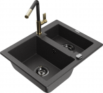 K&ouml;&ouml;givalamu koos kraaniga Mexen Carlos, vaik/graniit, 58.2 cm x 47.5 cm x 17.7 cm, graniit