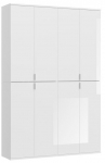 Riidekapp MC Akcent Projekt X, valge v., 34 cm x 130 cm x 193 cm
