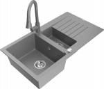 K&ouml;&ouml;givalamu koos kraaniga Mexen Matias, graniit, 90 cm x 50.5 cm x 20 cm, hall