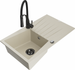 K&ouml;&ouml;givalamu koos kraaniga Mexen Cesar, graniit, 77.5 cm x 47 cm x 20 cm, beige+black