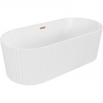 Vann seinaga, teisaldatav Mexen Paola, 150 cm x 75 cm x 58 cm, ovaalne, vask/valge matt