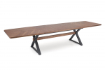 S&ouml;&ouml;gilaud pikendatav Baron, must v./p&auml;hklipuu v., 200 - 350 cm x 100 cm x 75 cm