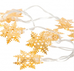 J&otilde;ulutuled Homla Snoflock, 0.4 m, soe valge, 10 LED, Kuldne
