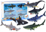 Kujukeste komplekt, mereloomad Lean Toys Sea Life, 6 tk, mitmev&auml;rviline