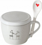 Kaanega kruus Boltze Lovelies, valge v./hall v., 0.6 l