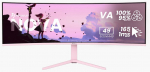 Monitor Arozzi Nova, AZ-NO-49TUW165-PNK, VA, 165 Hz, DQHD, 49"