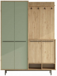 Esiku kapp Kalune Design OS1-SY, oliiv v./tamm v., 35.5 cm x 147.4 cm x 195.6 cm