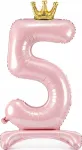 Fooliumist &otilde;hupall number PartyDeco Standing 5, roosa v.