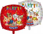 Fooliumist &otilde;hupall ristk&uuml;likukujuline Procos Paw Patrol Party, mitmev&auml;rviline