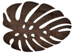 Lauamatt Hermia Monstera Wenge, 45 cm x 33 cm, 4 tk, Pruun v.