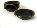 Taldrikute komplekt serveerimine Hermia, &Oslash; 18 cm, kuldne v./must v.