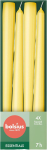 K&uuml;&uuml;nal Bolsius Essentials, 7 h, 4 tk, kollane v.