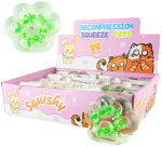 Sensoorne pigistatav m&auml;nguasi Squishy Cat Paw, 10 cm, (v&auml;rv/disain valitakse juhuslikult)