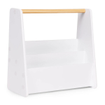Laste raamaturiiul EcoToys Montessori, valge v., 42.5 cm x 18 cm x 40 cm