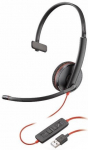 Juhtmega k&otilde;rvaklapid Plantronics BlackWire C3210 USB-A, must
