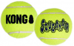 M&auml;nguasi koerale Kong Air Squeaker Tennis Ball Large, kollane, 2 tk